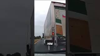 Truck Driver’s Dangerous Move Leads to a NearMiss [upl. by Aicul]