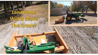 John Deere 3038e and Woods 60quot LandPlane grading a 12 year old hard packed driveway [upl. by Airahcaz304]