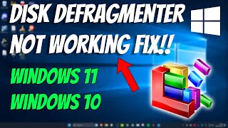 How To Fix Disk Defragmenter Not Working in Windows [upl. by Eedebez935]