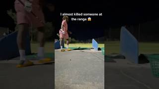 I almost killed someone at the range 😭snappygilmore golf [upl. by Stratton]