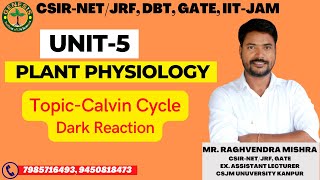 Calvin Cycle  C3 Cycle  Dark Reaction  L6  Unit5  Plant Physiology [upl. by Rhodie]