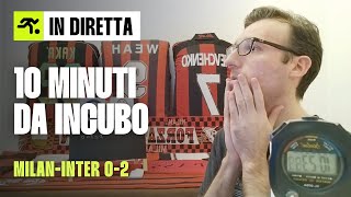 MILAN INTER 02 LA REAZIONE IN DIRETTA DEI TIFOSI MILANISTI E INTERISTI [upl. by Tirza]