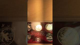 United States mint 50 state quarters silver proof set coin follow [upl. by Elianora]