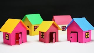 How to make Paper House for school project  Paper Craft [upl. by Hana159]