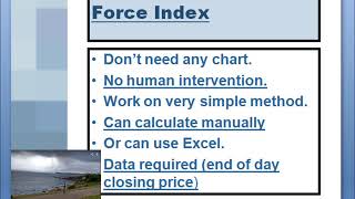 technical analysis lesson no 25 Force Index Part 1 [upl. by Ahsirt]