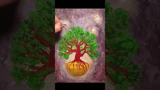 Baum malen 1 Die Geburt der Reinheit Serie 26 art shorts treestoryart painting drawing [upl. by Melamie745]