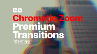 Premium Transitions Chromatic Zoom After Effects Template  Premiere Pro MOGRTs [upl. by Abigale]