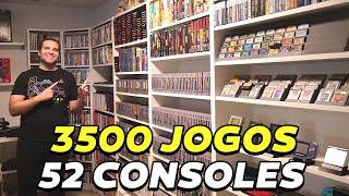 MINHA COLEÇÃO DE GAMES COM MAIS DE 3500 JOGOS E 52 CONSOLES  GAME ROOM INSANA [upl. by Chev720]