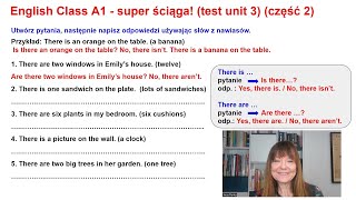 English Class poziom A1  test unit 3 część 2 [upl. by Refanej]