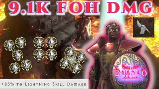 High End FOH Build 91k Dmg  P8 Chaos Test Runs  Diablo 2 Resurrected [upl. by Jemina226]