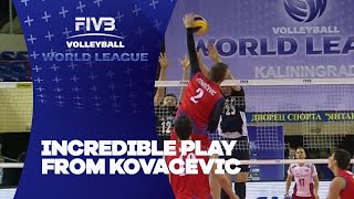 Kovacevics incredible defence and spike  FIVB World League [upl. by Janiuszck]