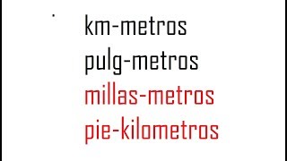 CONVERSION DE UNIDADES DE LONGITUD km  m  pulg  millas  mm  cm  pie [upl. by Nicodemus]