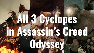 All 3 Cyclopes in Assassins Creed Odyssey [upl. by Acimot479]