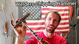 Forging A Chipping Hammer From Two Railroad Spikes  Better than The Home Depot Option [upl. by Nina688]