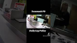 Tecumseh PD daily log policy tecumseh police smalltown accountability policy unitedstatesfyp [upl. by Kramer189]