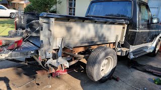 Auction OBS Flareside F150 Rebuild First LookFlareside Bed Panel Removal [upl. by Onitsirc]