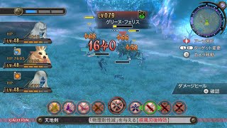 ゼノブレイド Lv83 老練なヨーゼル  Lv79 グリーヌ・フェリス×3戦 Lv差3435  転倒なし 【Xenoblade】 [upl. by Aelahs835]