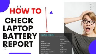 How to check laptop battery report serial number  model and battery usage [upl. by Wexler]