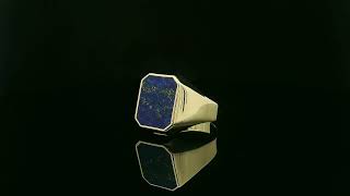 14 karat gold signet ring with lapis stone 162643 [upl. by Lane]