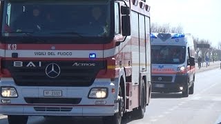 APS Vigili del Fuoco Rimini  Ambulanza Croce Azzurra Riccione in emergenza [upl. by Hugon]