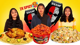 NOODLES Vs FRIED RICE Vs MANDI EATING CHALLENGE 🤩  LOSER WILL EAT JOLOCHIP🔥  PULLOTHI [upl. by Opportina]