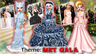 Only Using VIP Items In Dress To Impress With Met Gala Theme [upl. by Inaffit]