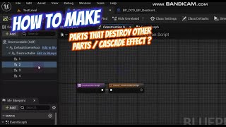 Cascade Destructible Dynamic Parts Chaos Destruction based on other parts Destruction unrealengine [upl. by Denn448]