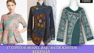 17 CONTOH MODEL BAJU BATIK KANTOR KEKINIAN [upl. by Okun]