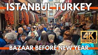 ISTANBUL TURKEY CITY CENTER EMINONU BAZAARSIRKECI 4K VIDEO ULTRA HD WALKING TOUR IN OLD CITY [upl. by Lahcsap]