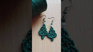 Aretes de arbolito de navidad en macramé ✨🎄 macrametutorial diy macrame aretesartesanales [upl. by Enialedam]