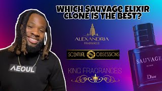 WHICH SAUVAGE ELIXIR CLONE IS KING  Alexandria Fragrances  Scentual Obsessions  King Fragrances [upl. by Ahtela]