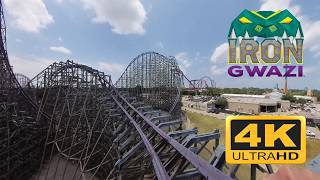 Iron Gwazi  Busch Gardens Tampa Bay  4K Night Back Row POV [upl. by Llemhar113]