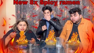 Spicy noodles challenge 🔥  8x Spicy ramen noodles  Whos the winner [upl. by Digirb957]