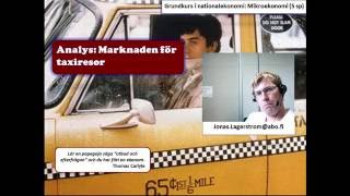 6 Analys Marknaden för taxiresor Grundkurs i nationalekonomi Mikroekonomi [upl. by Orbadiah]