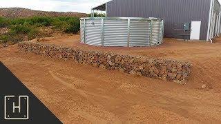 INEXPENSIVE AMAZING DIY GABION RETAINING WALL [upl. by Lanie]