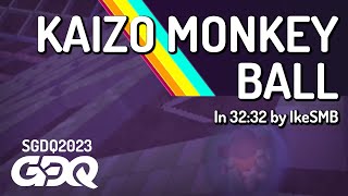 Kaizo Monkey Ball by IkeSMB in 3232  Summer Games Done Quick 2023 [upl. by Kcirdle]