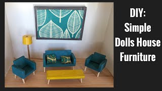 DIY how to make dolls house furniture modern miniature furniture [upl. by Ydoow892]