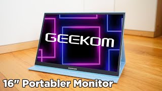 GEEKOM PM16 Review 16quot Tragbarer Monitor – perfekt als zweiter Bildschirm für WindowsMac [upl. by Prospero372]