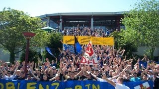 TuS Koblenz  SV Wehen Wiesbaden 20 10 Protestmarsch gegen Punkteabzug der DFL [upl. by Nolaj]