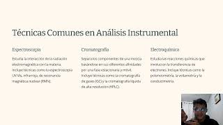 La Importancia del Analisis Instrumental [upl. by Fedora]