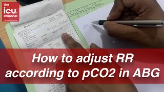 How to adjust Respiratory Rate RR according to pCO2 levels in ABG [upl. by Mines658]