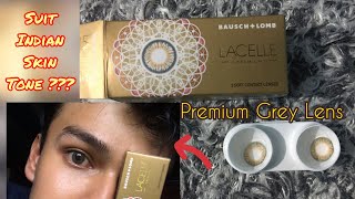 Baush amp Lomb Lacelle Color Contact Lenses  Lacelle Premium Grey Lens  TryOn And Review [upl. by Chantalle]