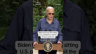 Biden becomes first sitting US president to visit the Amazon rainforest￼ [upl. by Yras]