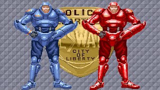 Cyber Police ESWAT  Arcade Gameplay  Sega 1989 [upl. by Guthrie]