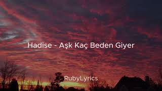 Hadise  Aşk Kaç Beden Giyer [upl. by Normandy]