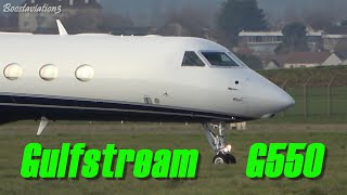 luxury jets Gulfstream G550 takeoff at Paris [upl. by Riehl]