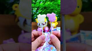 Milky flavored Peppa Pig milk lollipop milk stick cartoon shape cute and adorable Peppa Pig snac [upl. by Acimad]