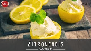 Zitroneneis selber machen Rezept ohne Eismaschine Low Carb [upl. by Karney41]