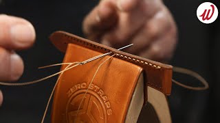 How To Make A Leather Watch Strap By Hand  Step By Step [upl. by Nae266]