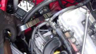 How to replace Drivebelt or serpentine belt Toyota Corolla Air conditioner Years 2002 to 2012 [upl. by Merci126]